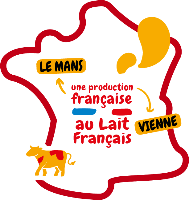 Carte : une production française au lait français