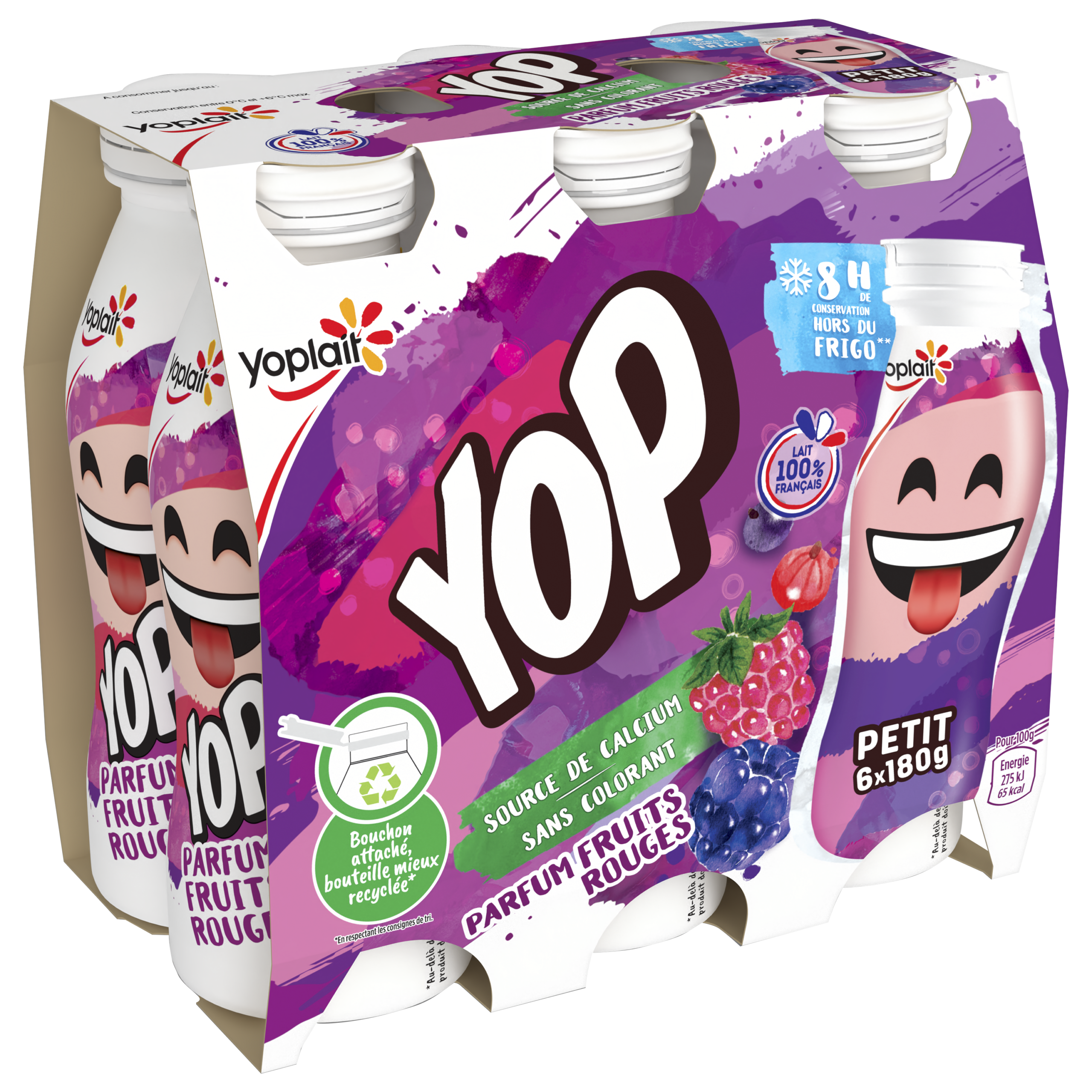 Yop – 180g x6 fruits rouges