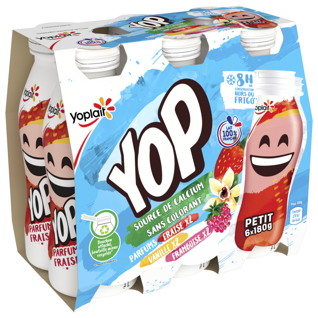 Yop – 180g x6 Panaché fraise framboise vanille