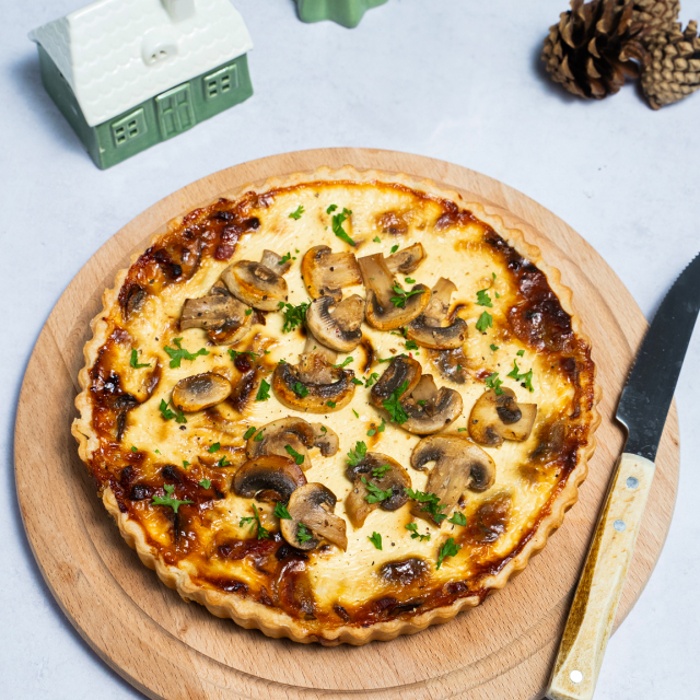 Quiche gourmande aux champignons