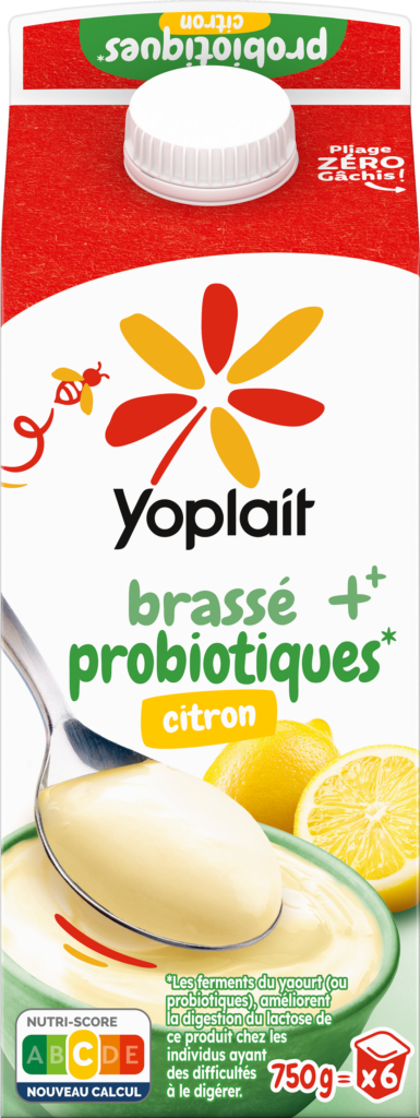 Yoplait en Brique brassé probiotiques citron