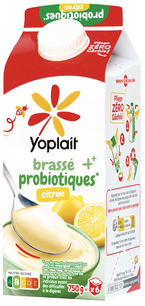 Yoplait en Brique brassé probiotiques citron