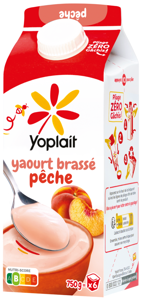 Yoplait en Brique Brassé Pêche