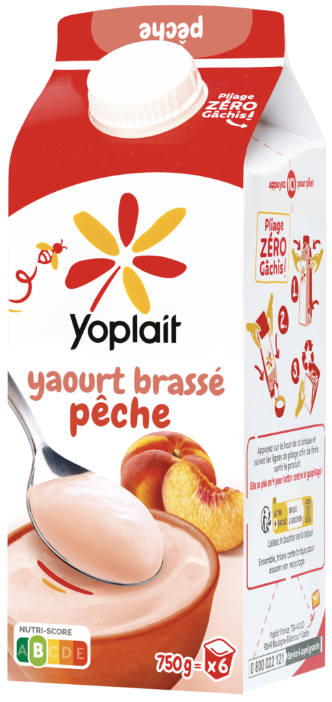 Yoplait en Brique Brassé Pêche