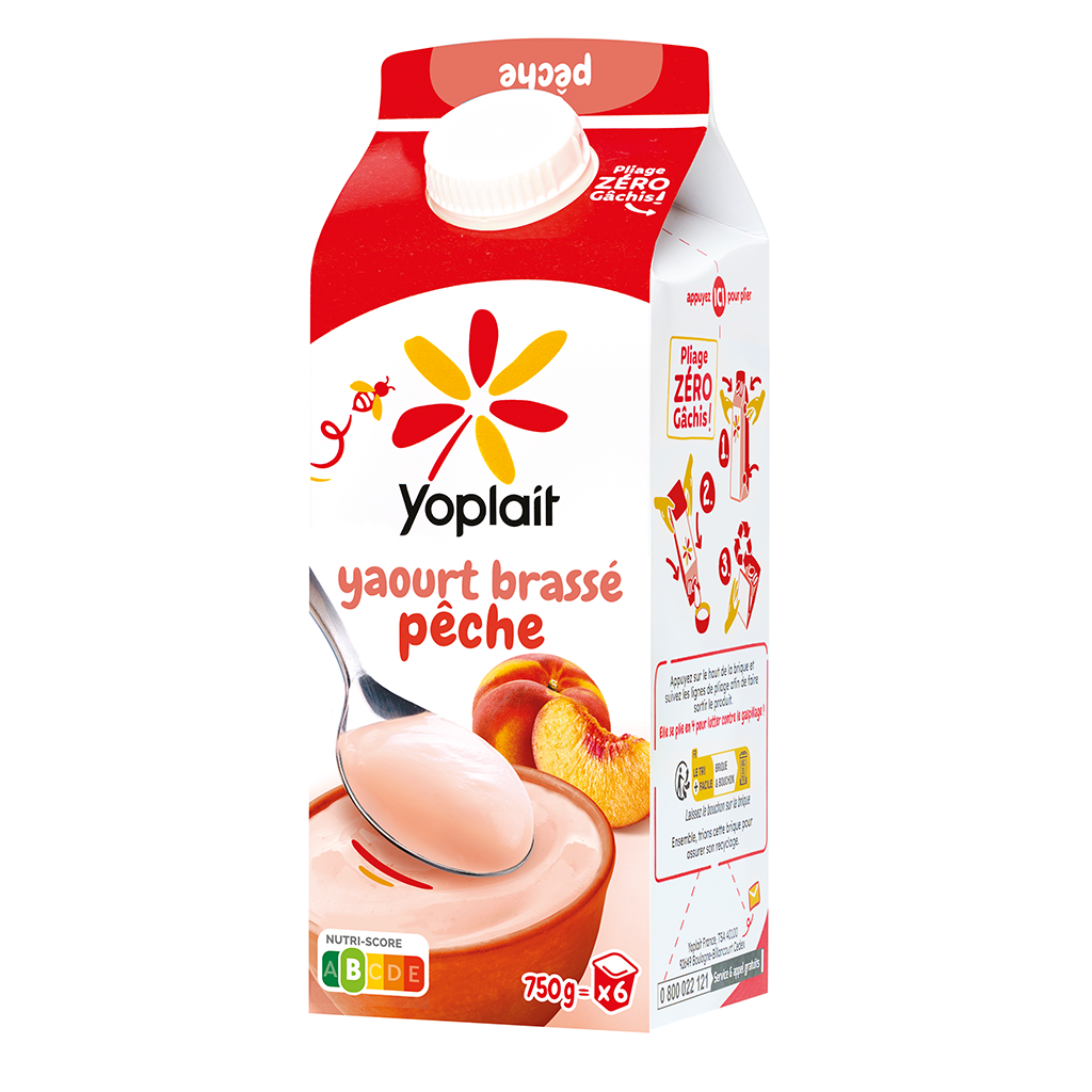 Yoplait en Brique Brassé pêche