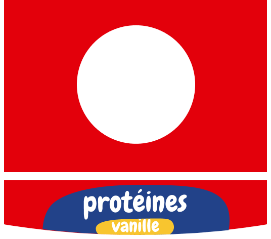 Etiquette Yoplait en Brique riche en protéines Vanille