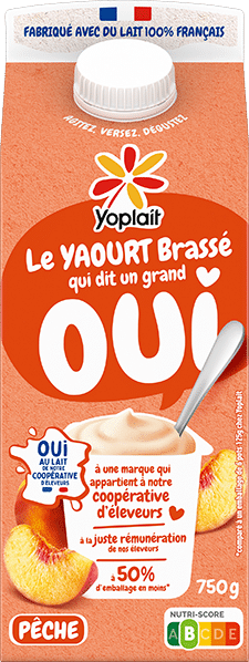 Yoplait en Brique Brassé Pêche