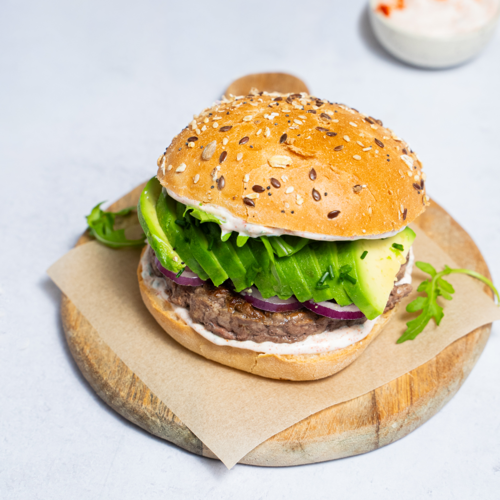 Burger épicé au skyr