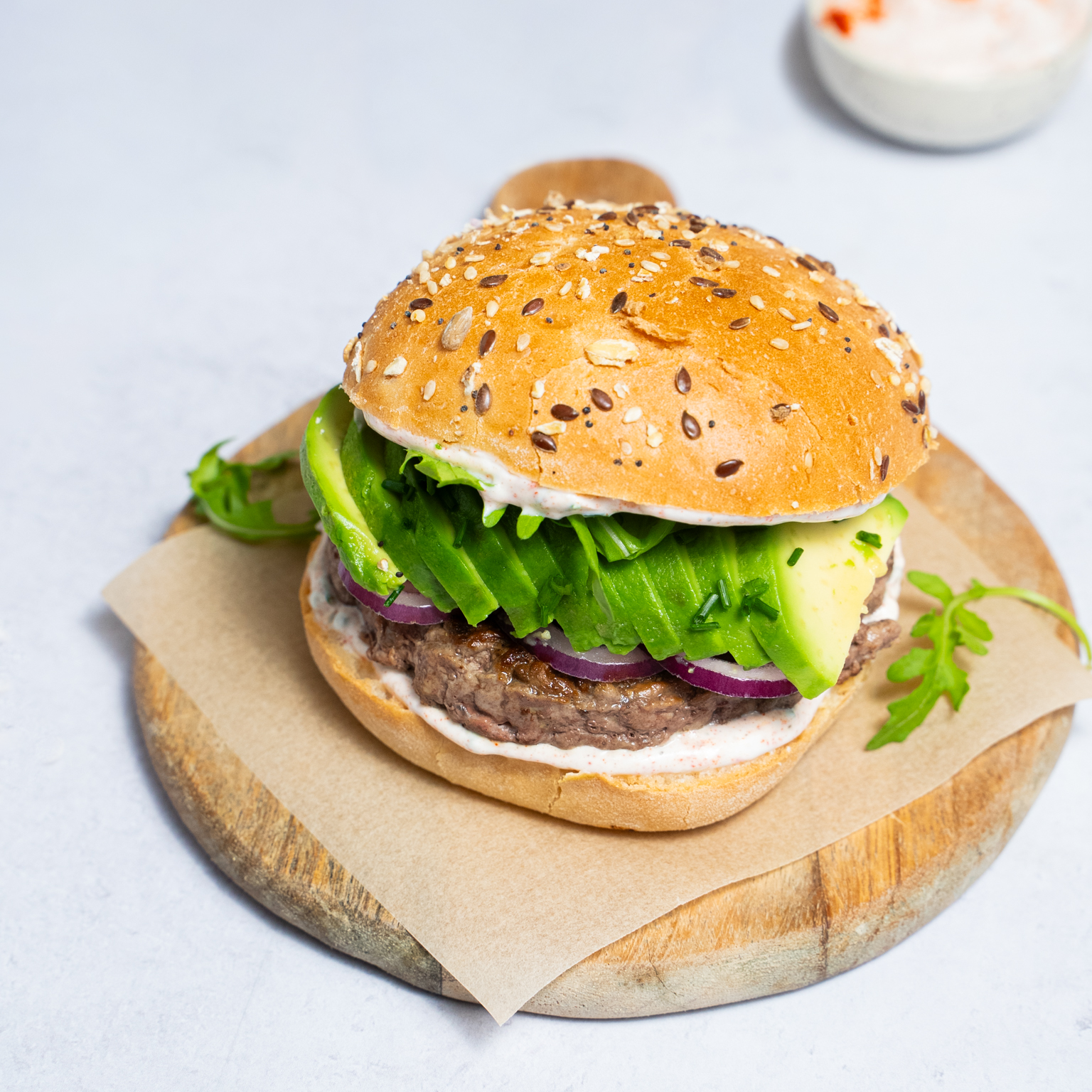 Burger épicé au skyr