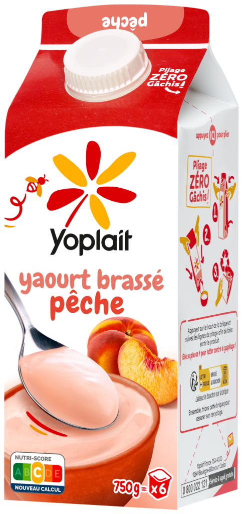 Yoplait en Brique Brassé Pêche